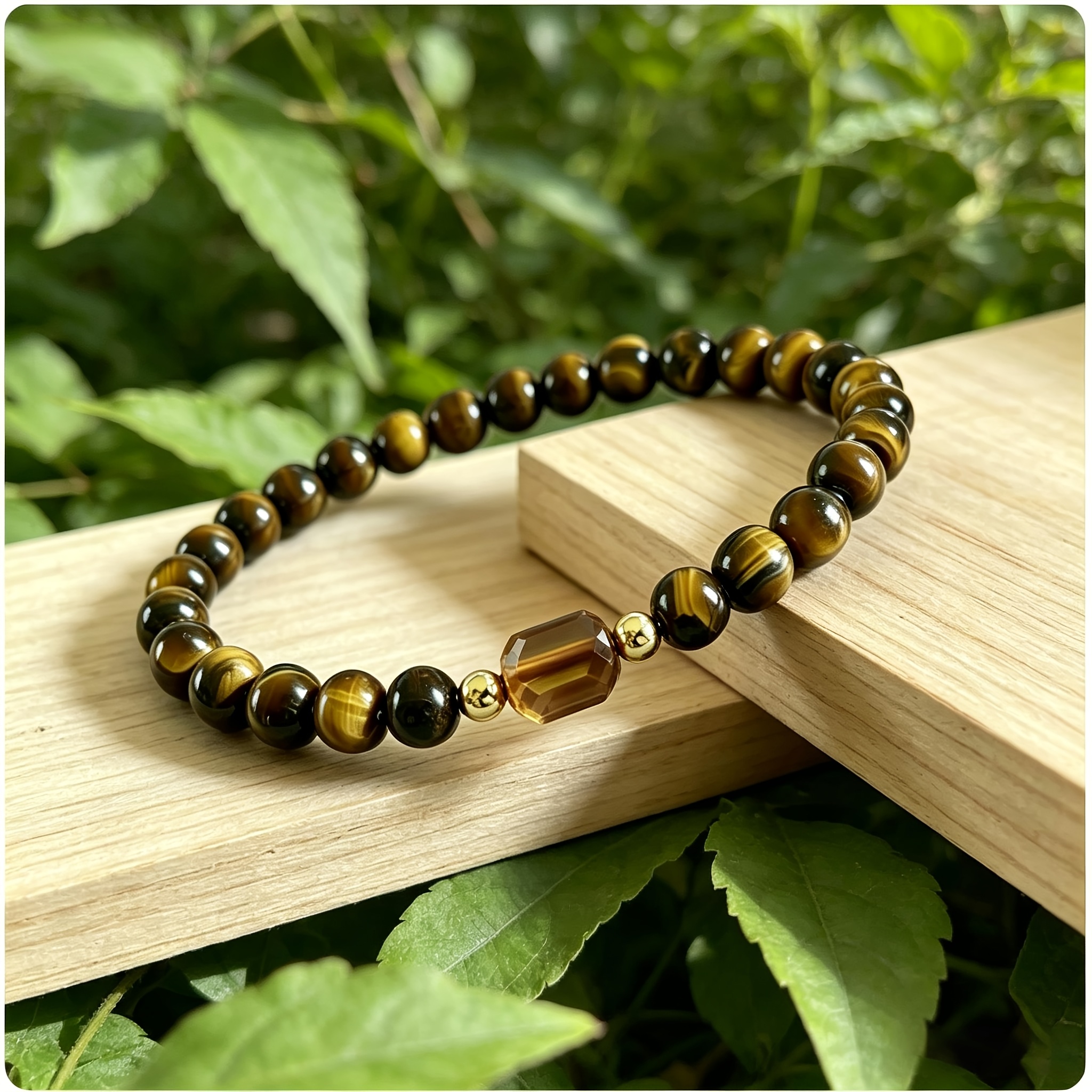 Women's Tiger's Eye Amber Bracelet for Wealth Attraction